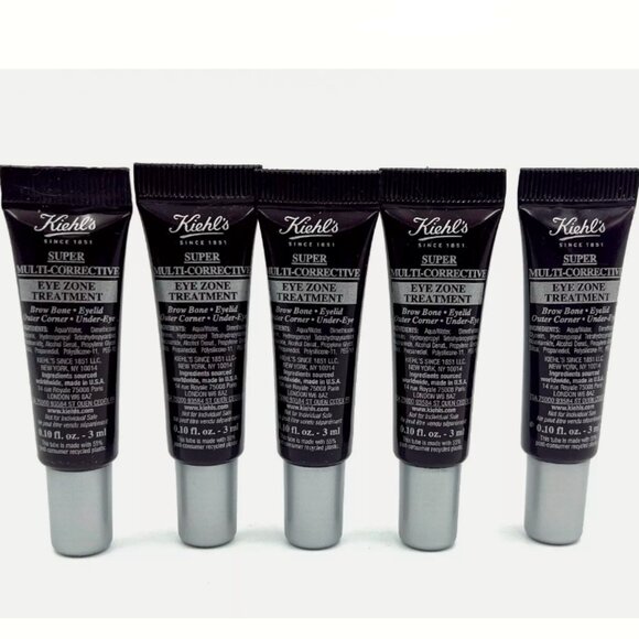 KIEHL’S SUPER MULTI-CORRECTIVE EYE ZONE TREATMENT LOT OF 5 DELUXE TRAVEL SIZE - Picture 1 of 5